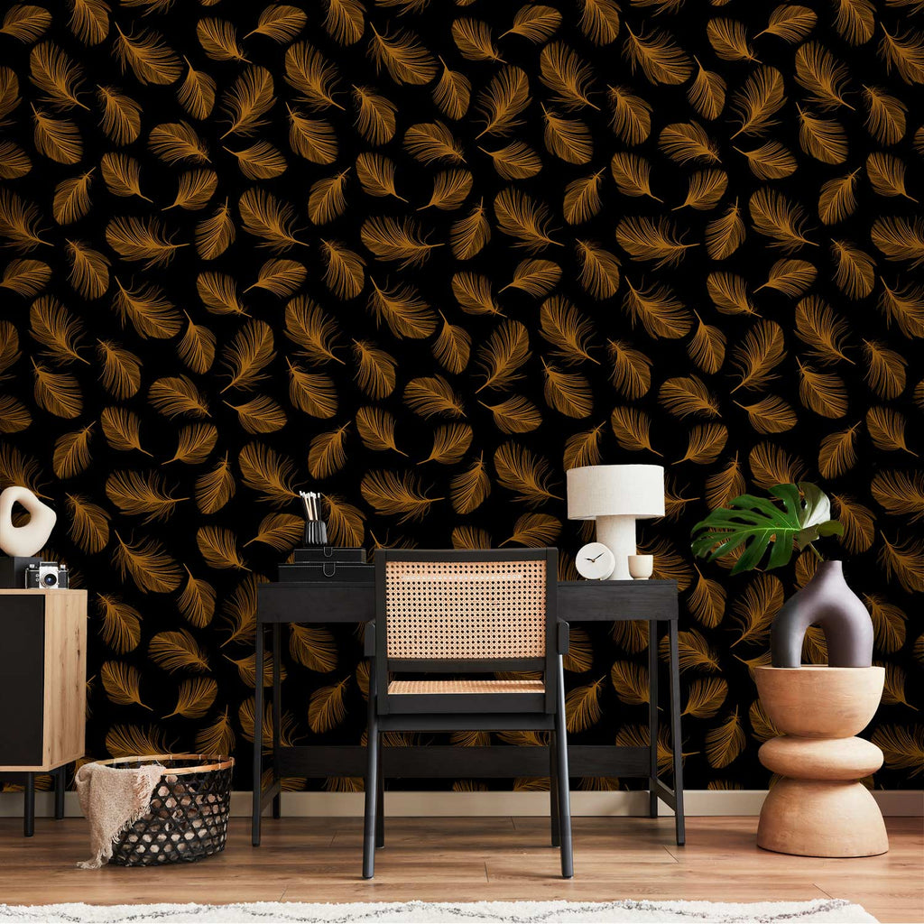 Golden Scatter Pattern Wallpaper
