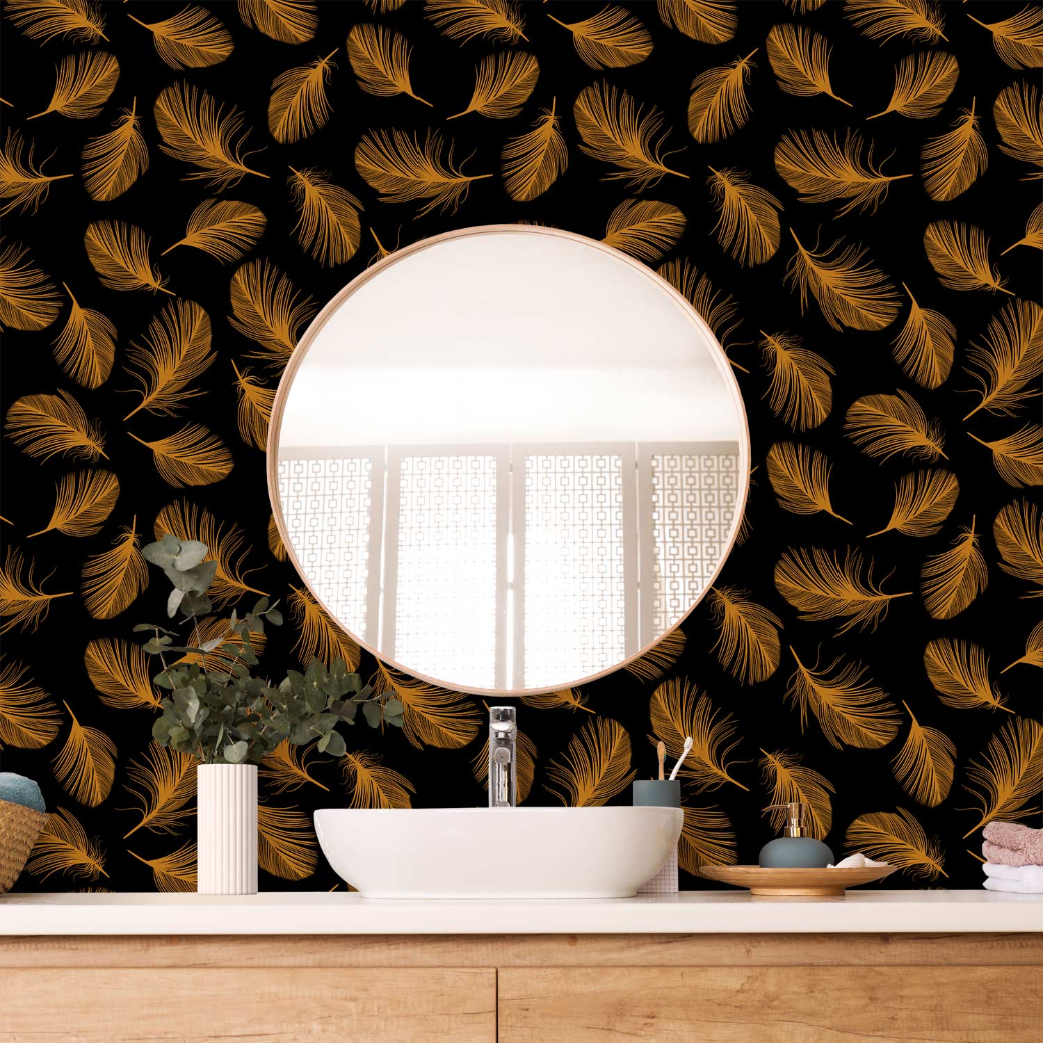 Golden Scatter Pattern Wallpaper