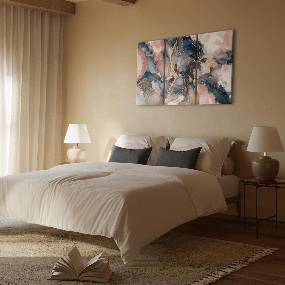 Abstract Multicolor Triptych Canvas Print