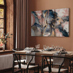 Abstract Multicolor Triptych Canvas Print