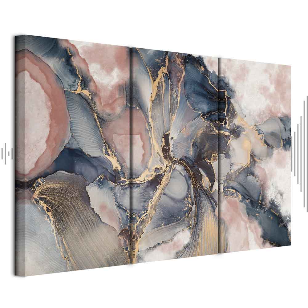 Abstract Multicolor Triptych Canvas Print