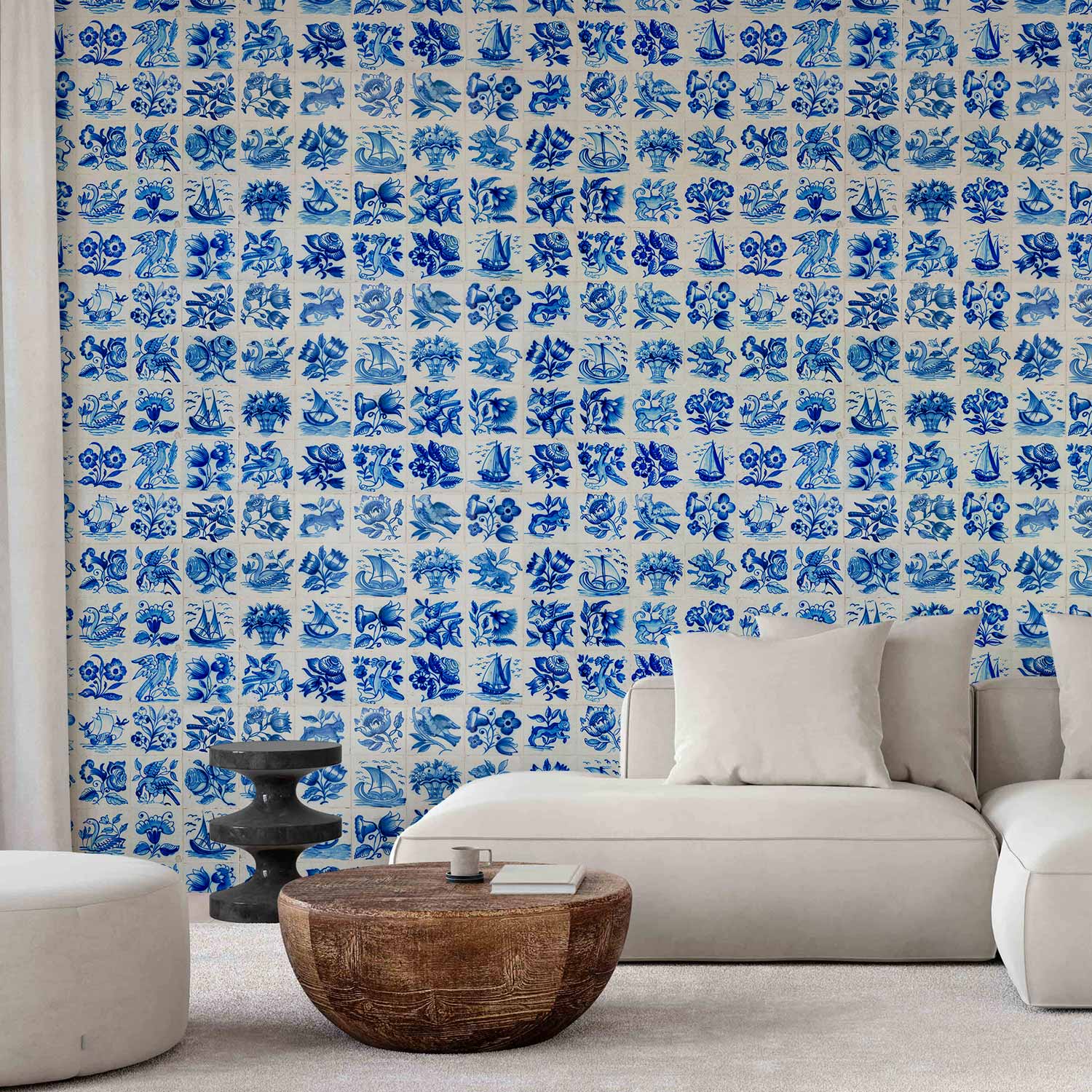 Portuguese Azulejos Tile Pattern Traditional Wall Mural