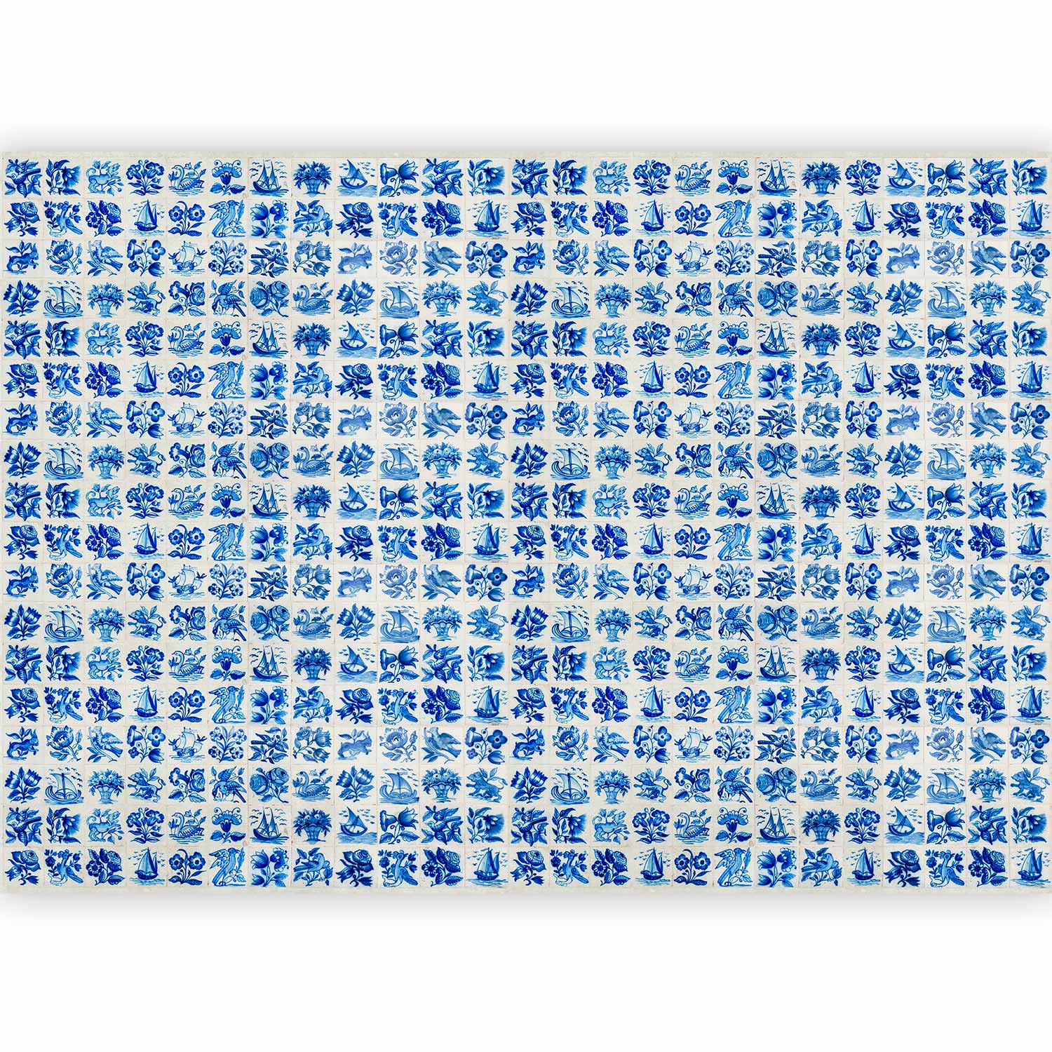 Portuguese Azulejos Tile Pattern Traditional Wall Mural