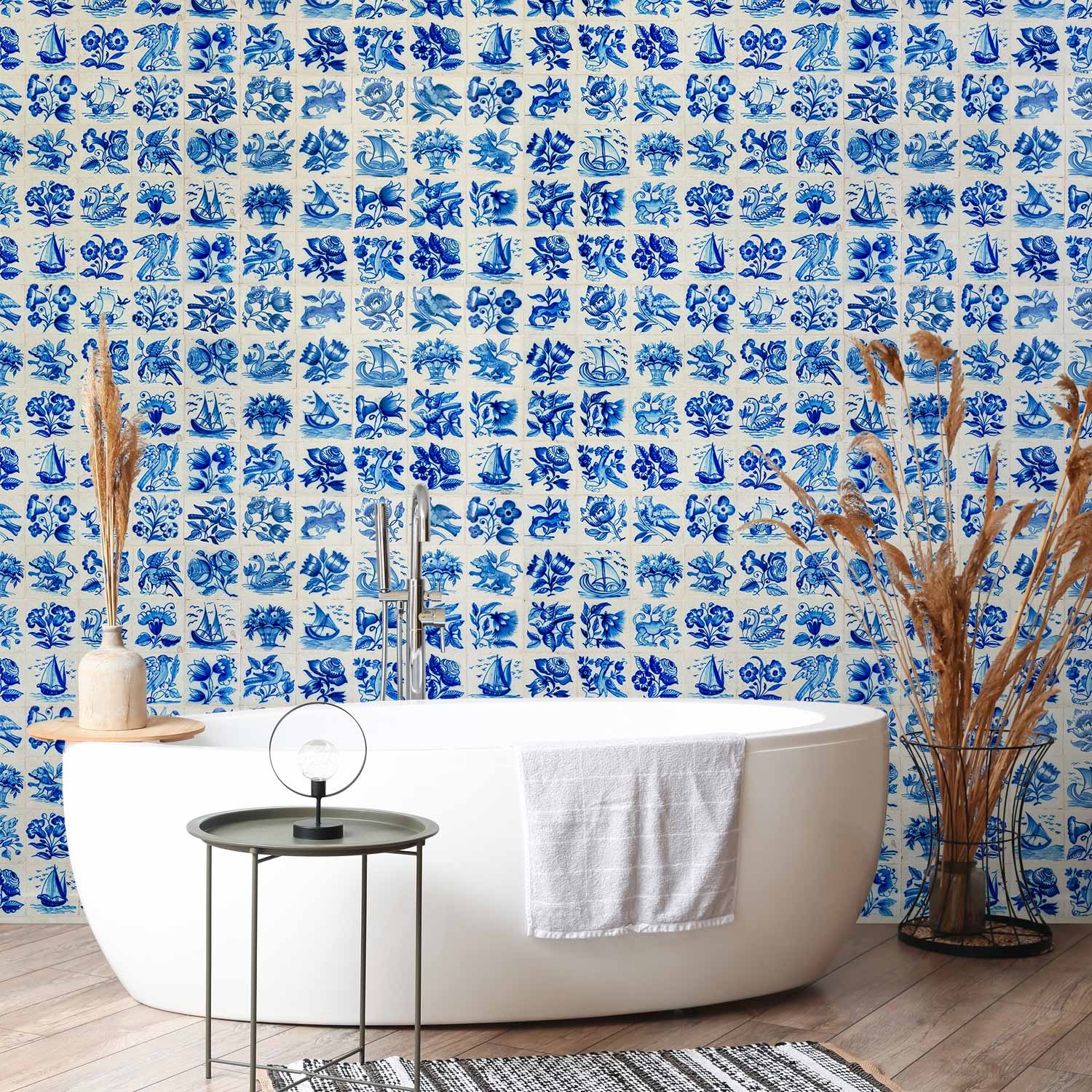 Portuguese Azulejos Tile Pattern Traditional Wall Mural