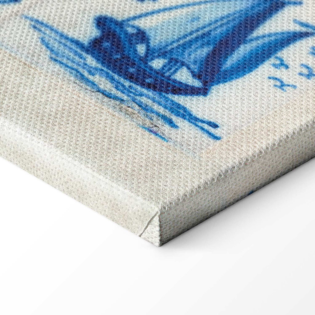 Portuguese Azulejos Tile Pattern Traditional Canvas Print