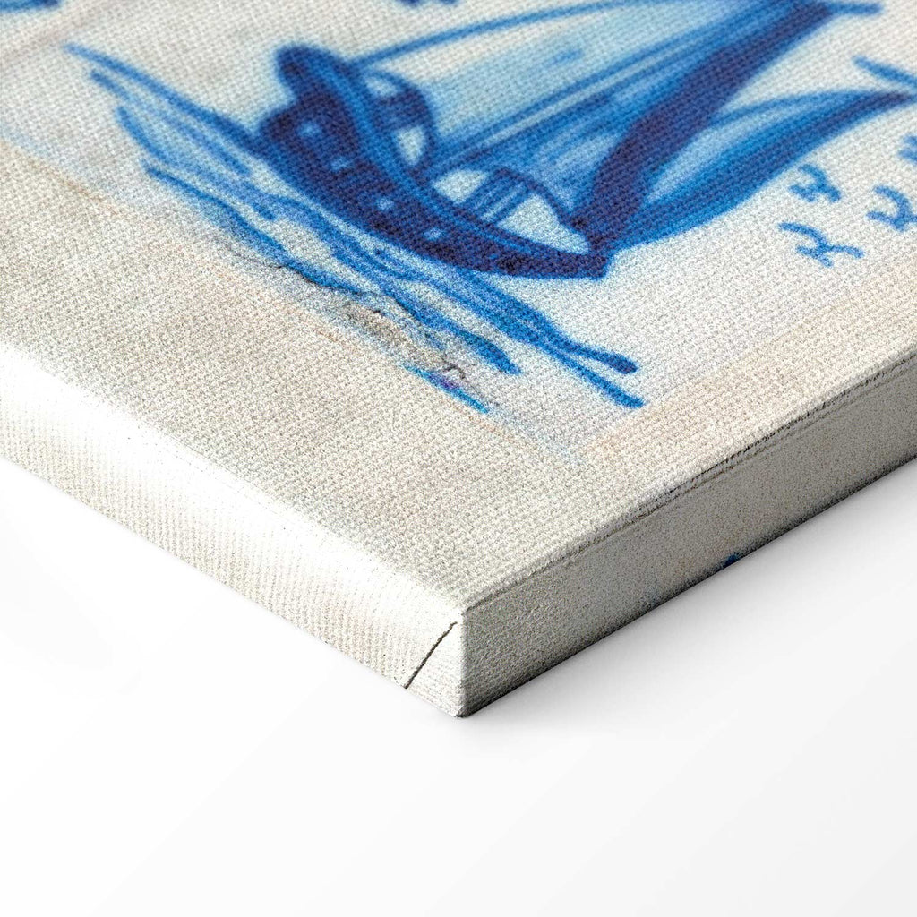 Portuguese Azulejos Tile Pattern Traditional Canvas Print