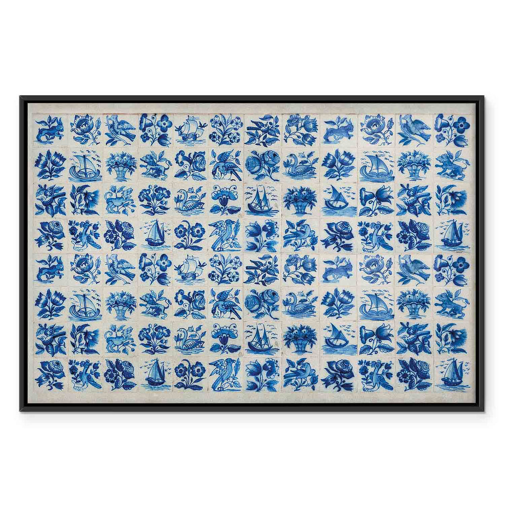 Portuguese Azulejos Tile Pattern Traditional Canvas Print