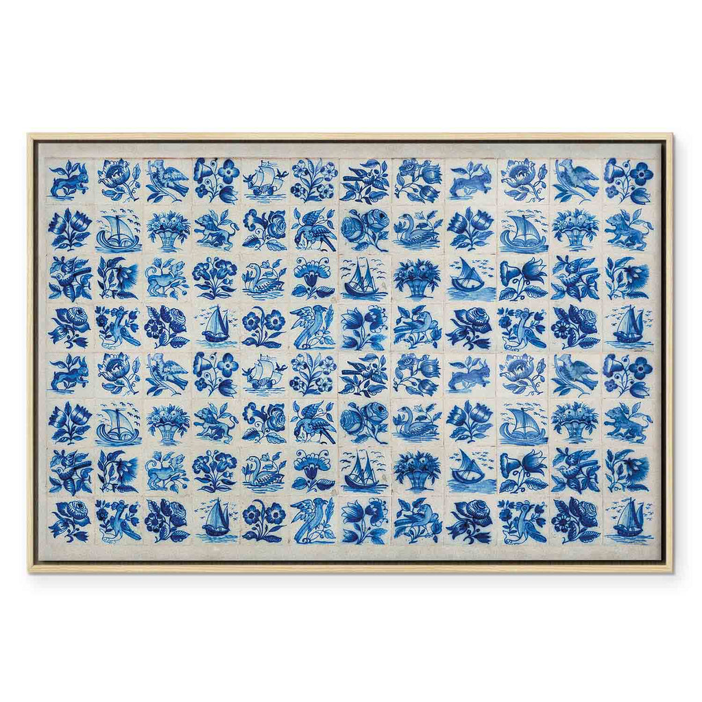 Portuguese Azulejos Tile Pattern Traditional Canvas Print
