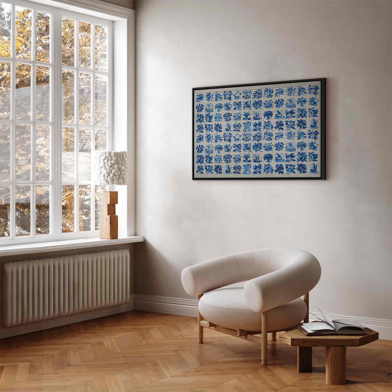 Portuguese Azulejos Tile Pattern Traditional Canvas Print