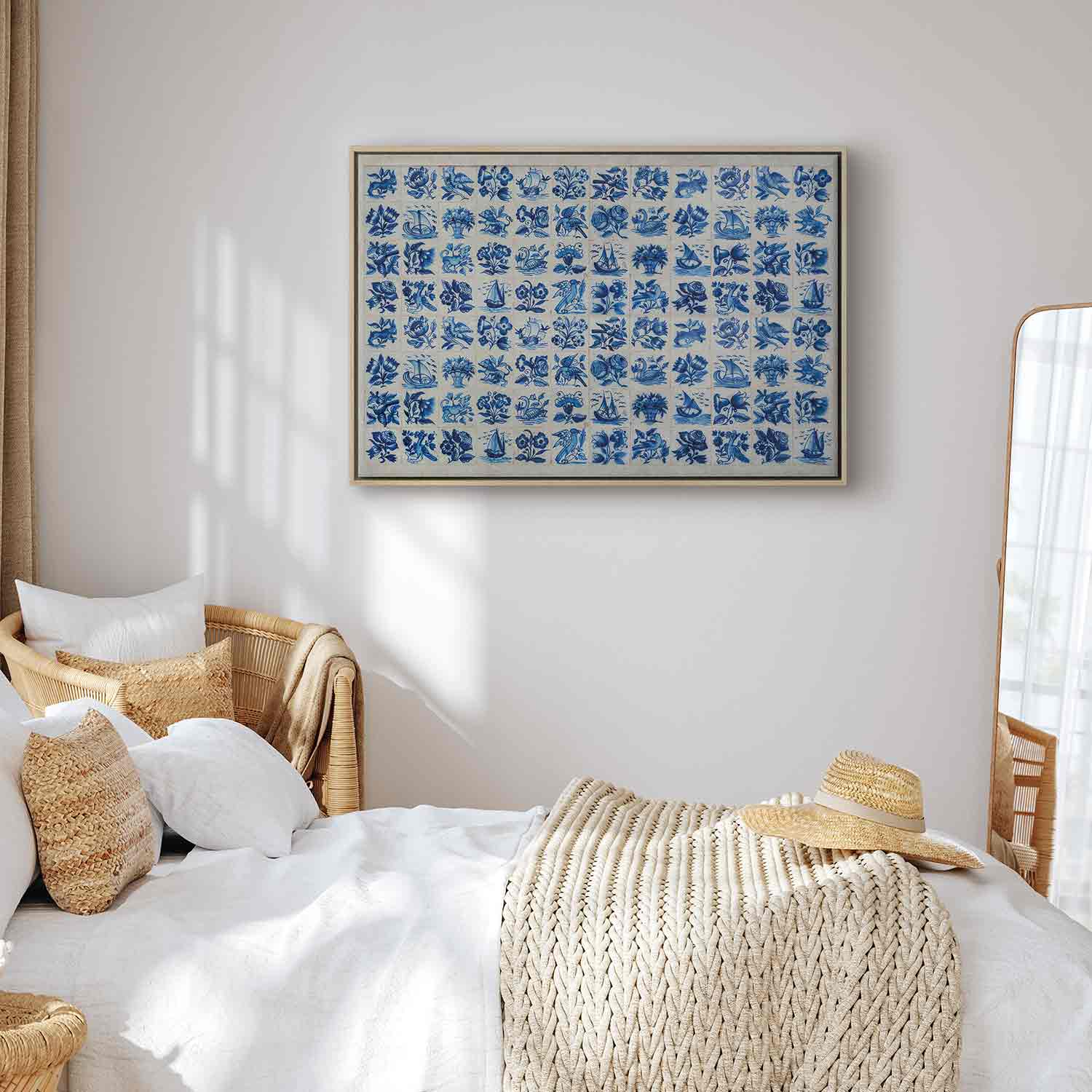 Portuguese Azulejos Tile Pattern Traditional Canvas Print