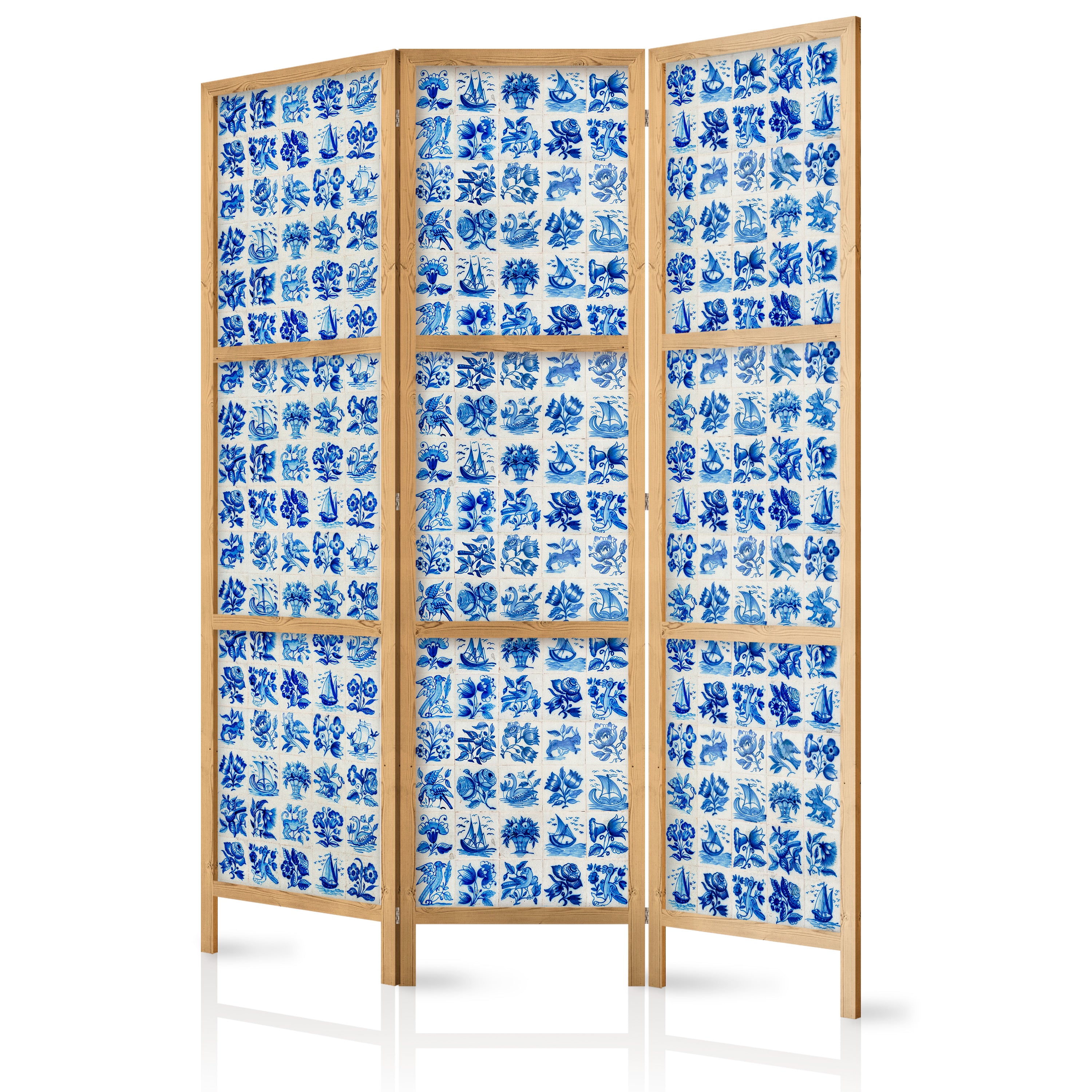 Japanese Room Divider with Ceramic Tiles Azulejos