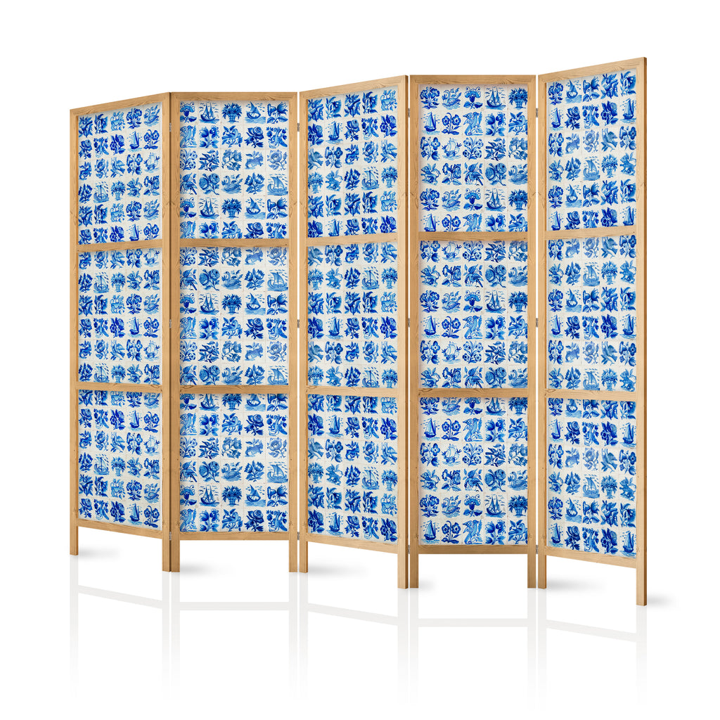 Japanese Room Divider - Abstract 5-Panel