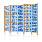 Japanese Room Divider - Abstract 5-Panel