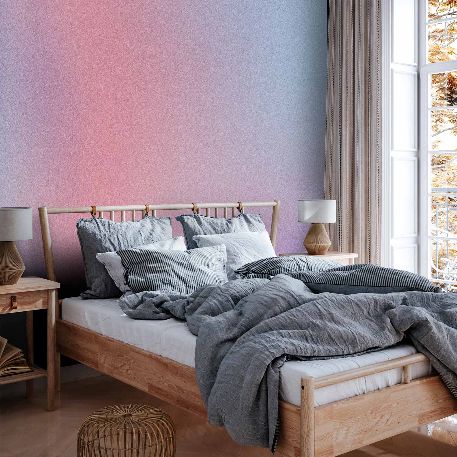 Rainbow Gradient Abstract Wall Mural