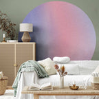 Rainbow Gradient Mist Abstract Round Wall Mural