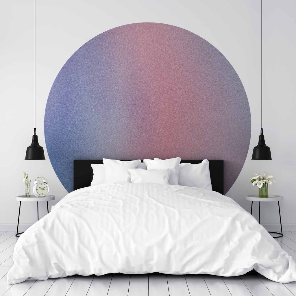 Rainbow Gradient Mist Abstract Round Wall Mural