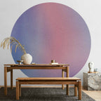 Rainbow Gradient Mist Abstract Round Wall Mural