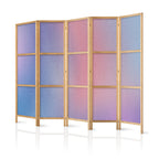 Room Divider 5-Panel Rainbow Gradient – Multicolor Mist