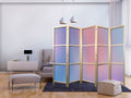 Rainbow Gradient Abstract 5-Panel Japanese Room Divider
