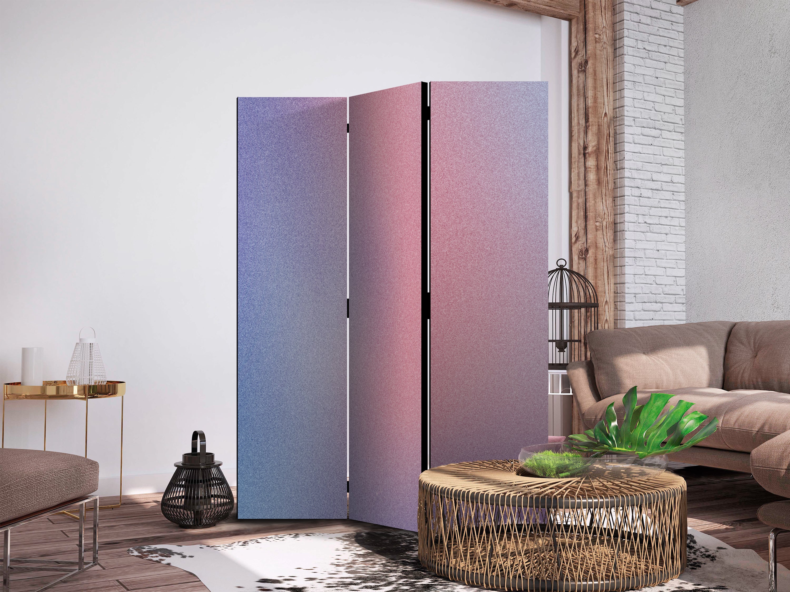 Room divider Rainbow Gradient - Delicate Multicolor Mist