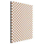 Canvas Print Checkerboard Pattern Brown-White Grid