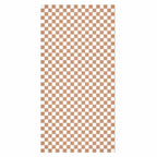Brown White Checkerboard Grid Wallpaper