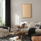 Orange Wavy Grid Abstract Geometric Poster