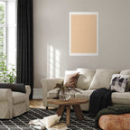 Orange Wavy Grid Abstract Geometric Poster