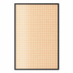 Orange Wavy Grid Abstract Geometric Poster