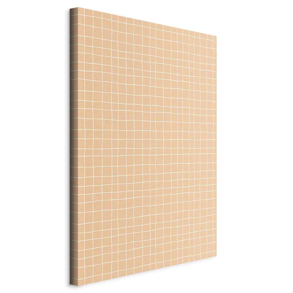 Canvas Print - Waving Lines in Creamy Grid