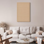 Canvas Print - Waving Lines in Creamy Grid