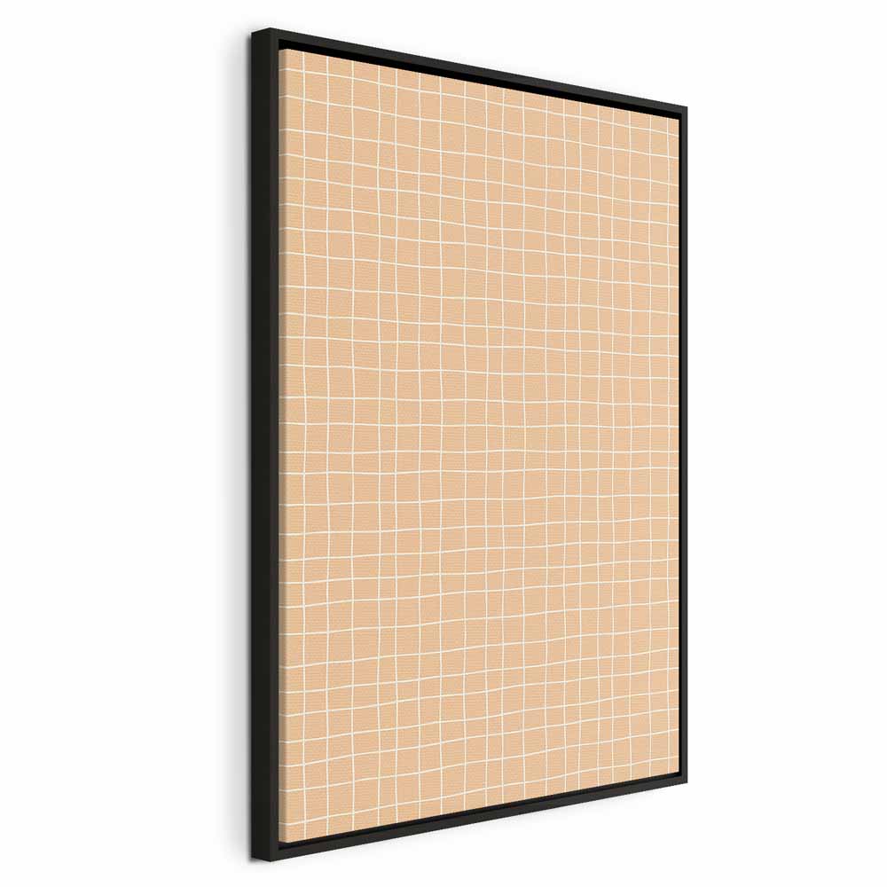 Canvas Print - Waving Lines in Creamy Grid