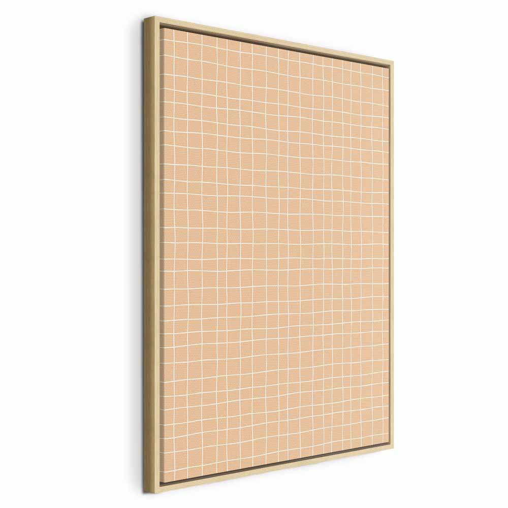 Canvas Print - Waving Lines in Creamy Grid