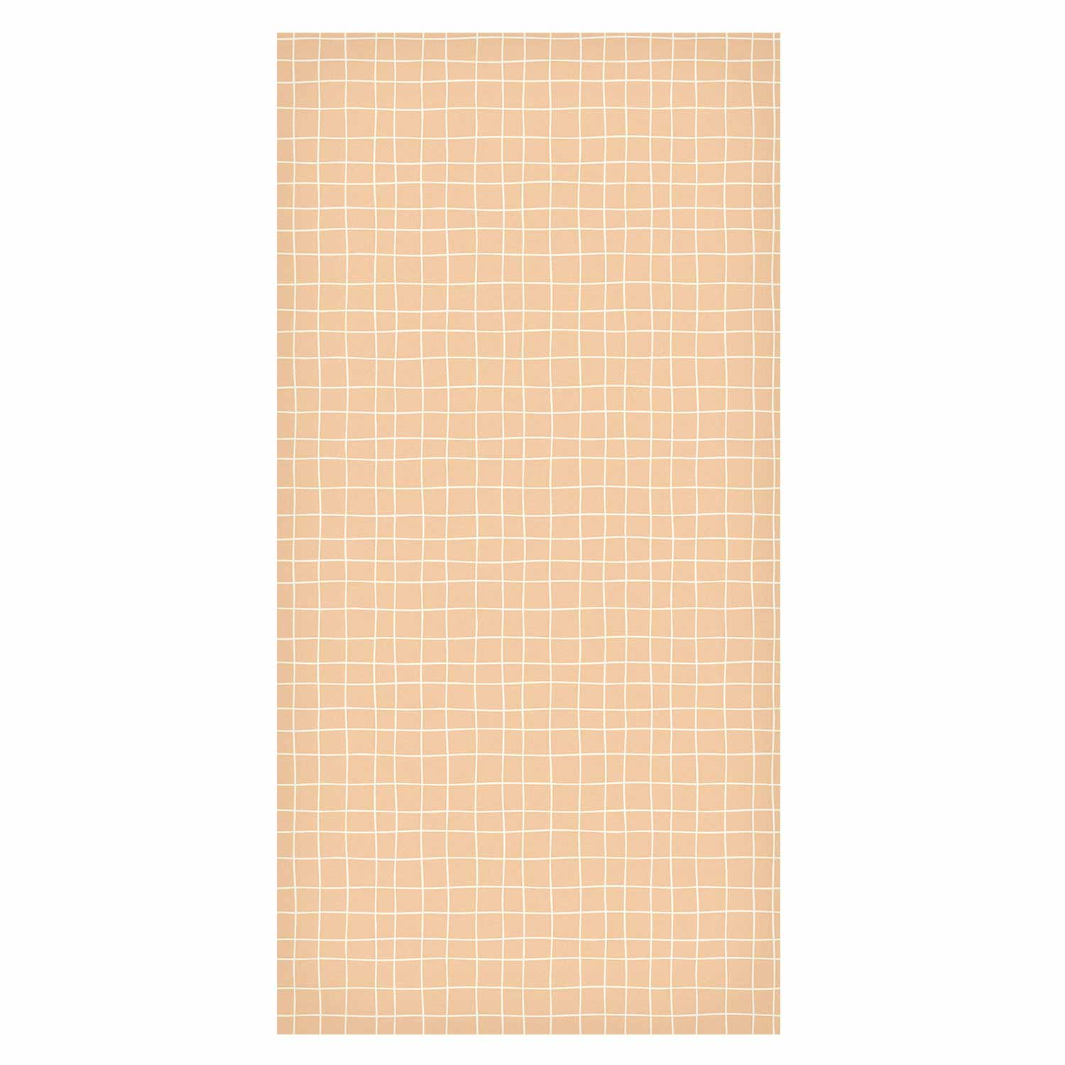 Waving Lines Cream Grid Abstract Wallpaper