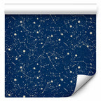 Cosmic Inspirations Wallpaper – Pattern with Stars and Constellations on a Dark Background