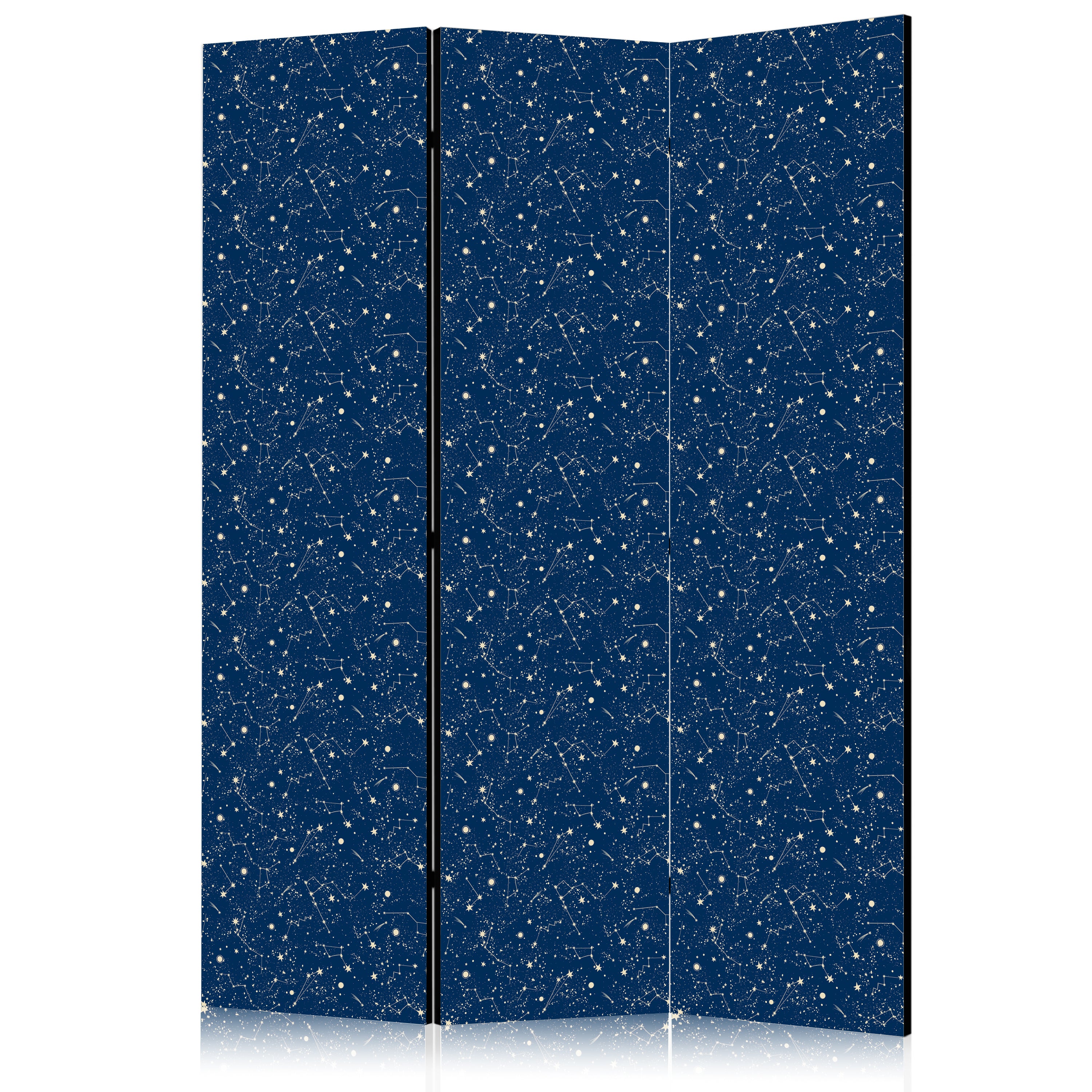 Room Divider with Stars and Constellations on Dark Background
