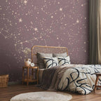 Pastel Night Sky Constellations Wall Mural