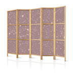 Japanese Room Divider Night Sky with Pastel Constellations