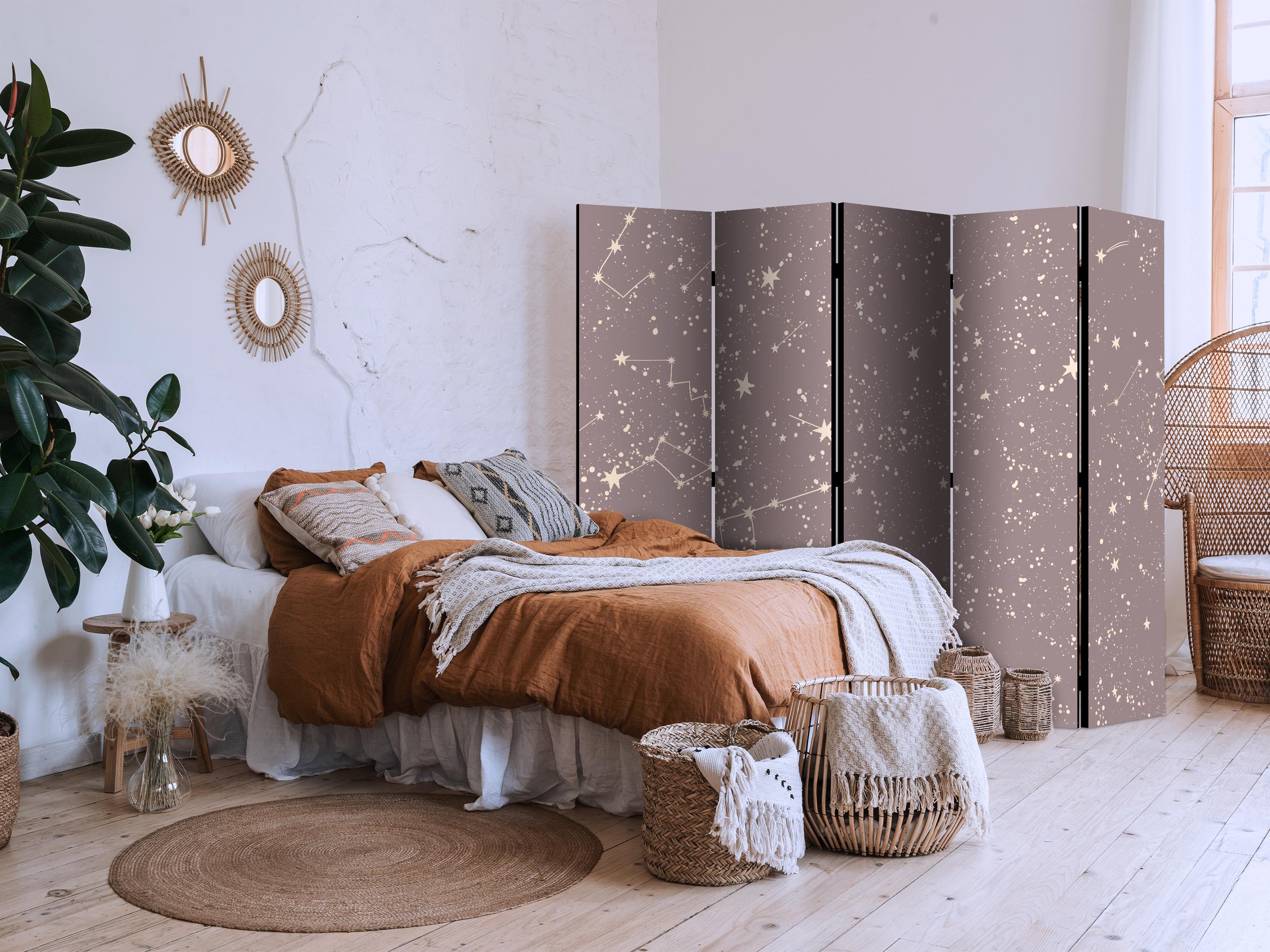 Room Divider Night Sky Pastel Constellations