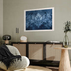 Blue Baroque Ornament Cool Shades Poster