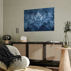 Blue Baroque Ornament Cool Shades Poster