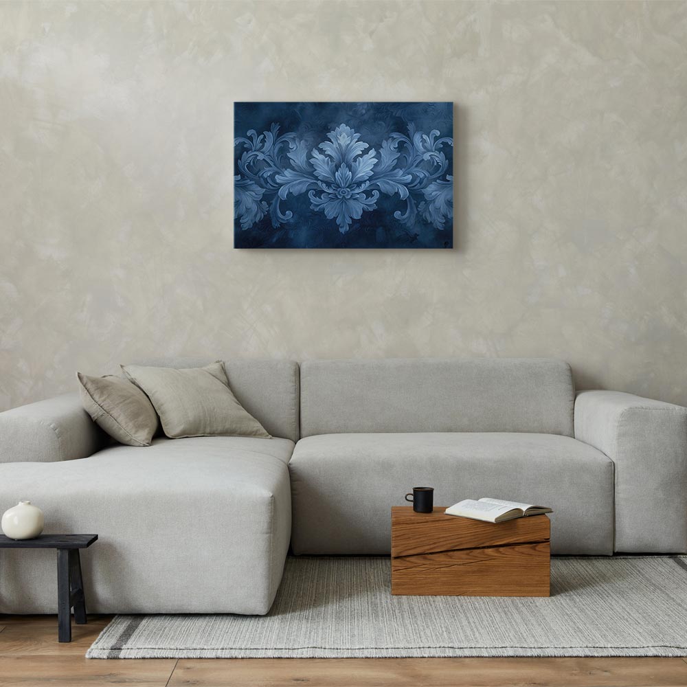 Canvas Print Ornament in Blue and Cool Colors