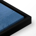 Blue Baroque Ornament Dark Background Canvas Print