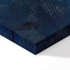 Blue Baroque Ornament Dark Background Canvas Print