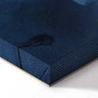 Blue Baroque Ornament Dark Background Canvas Print