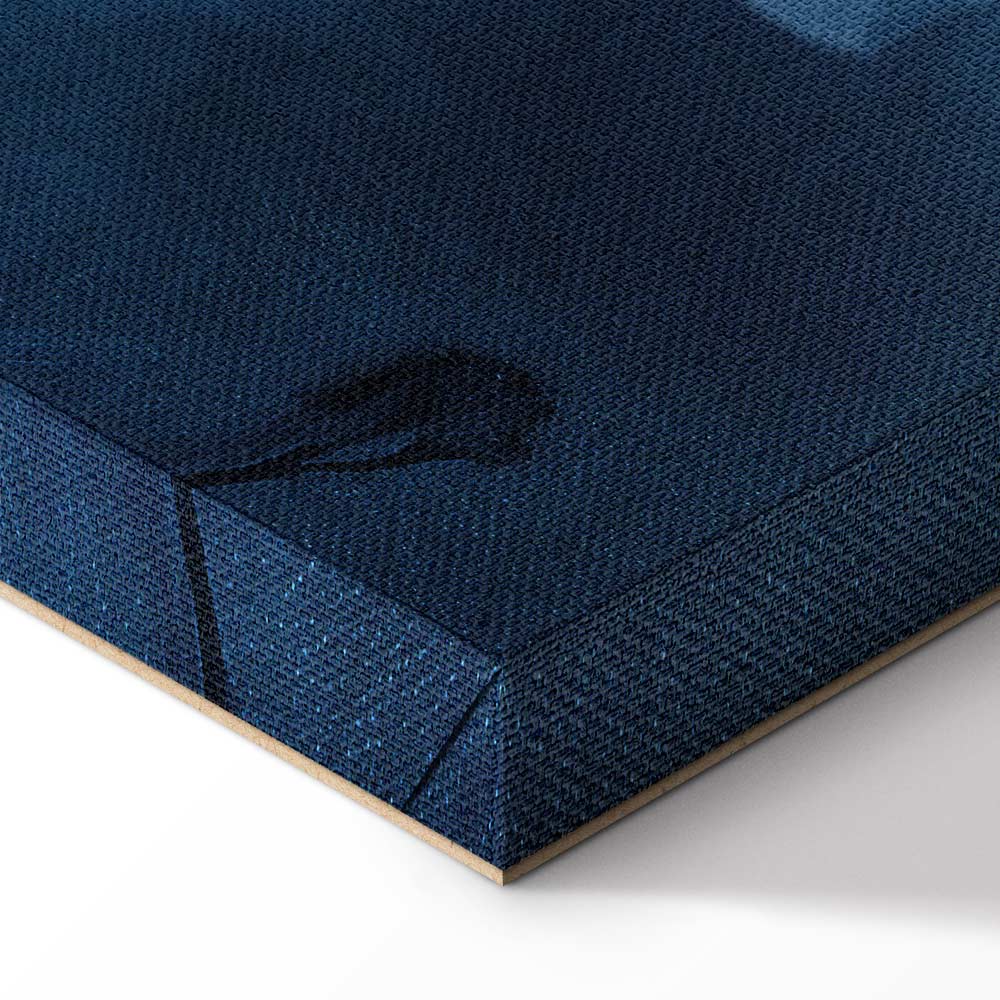 Blue Baroque Ornament Dark Background Canvas Print