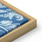 Canvas Print Retro Ornament Decorative Motif in Worn Blues