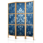 Japanese Room Divider 3-Panel Floral Screen - Retro Ornament