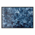 Dark Blue Baroque Ornament Abstract Poster