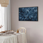 Canvas Print - Abstract Ornaments Dark Blue Victorian Leaves